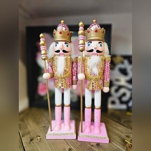 PINK NUTCRACKER SET OF 2